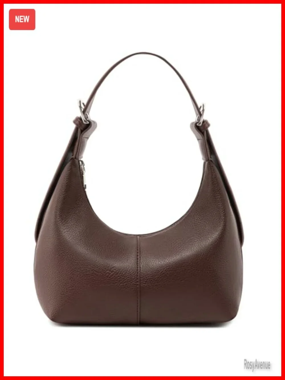 Soft Faux Leather Hobo Crescent Shoulder Crossbody Purse
